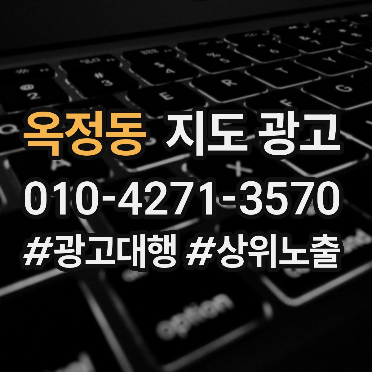 옥정동 지도 광고