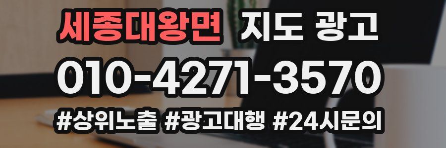 세종대왕면 지도 광고