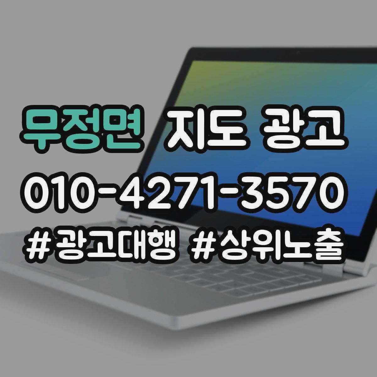 무정면 지도 광고