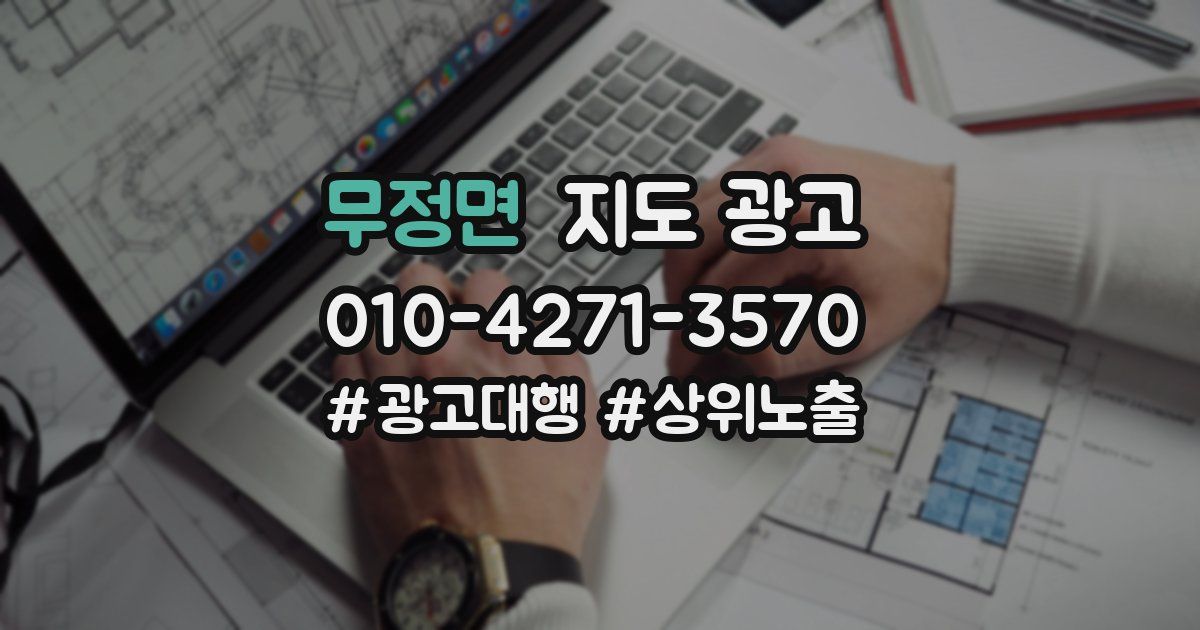 무정면 지도 광고