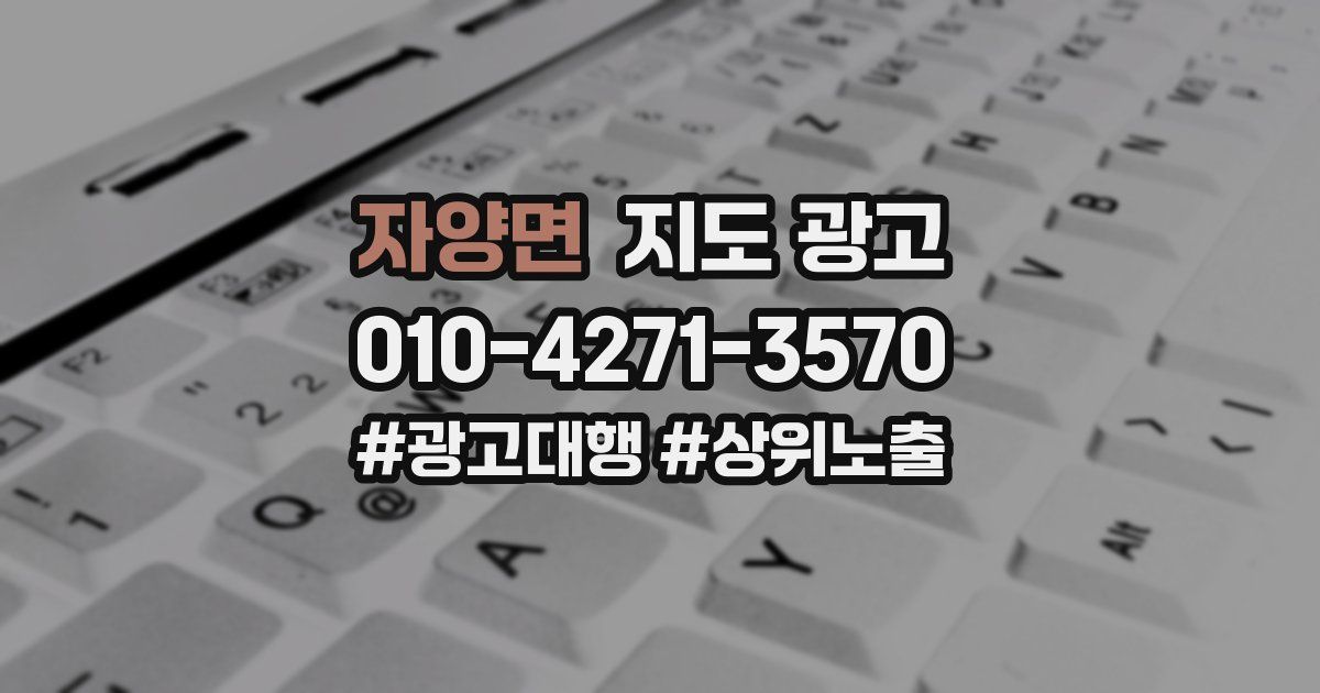 자양면 지도 광고