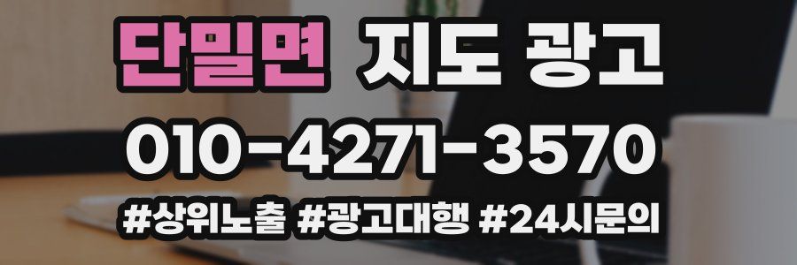 단밀면 지도 광고