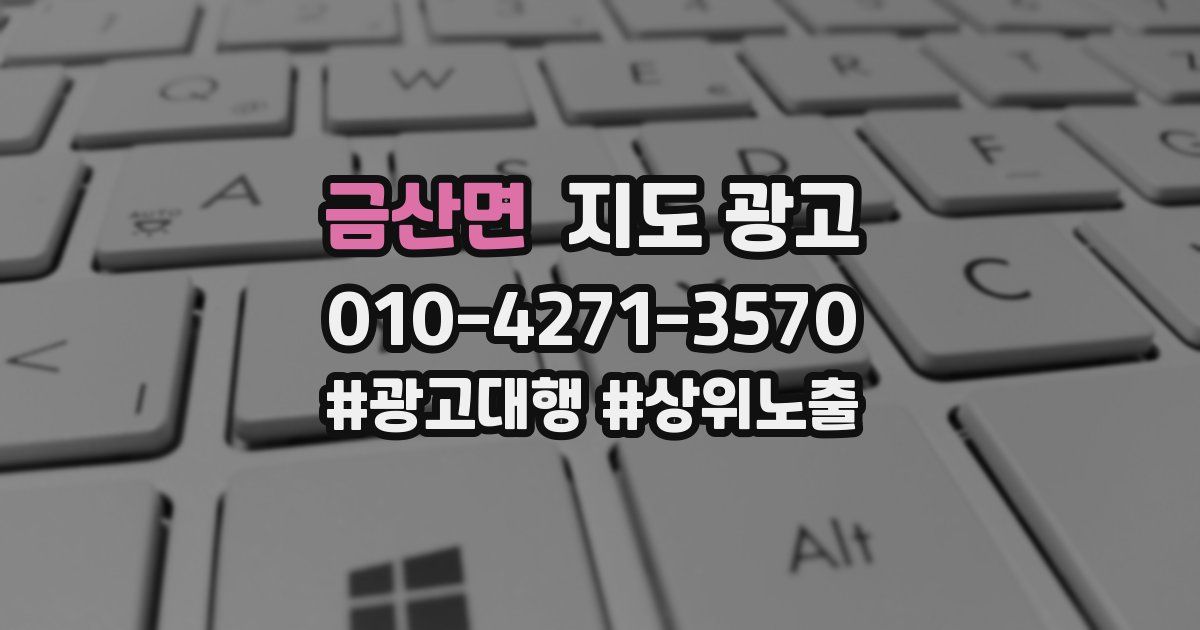 금산면 지도 광고