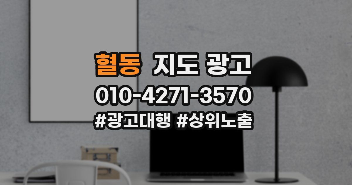 혈동 지도 광고