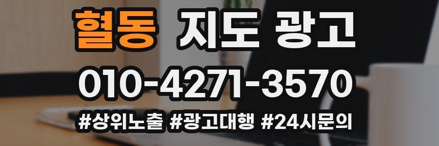 혈동 지도 광고