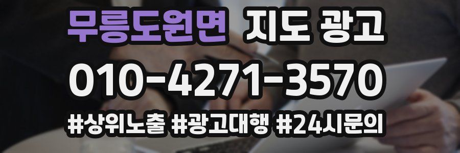무릉도원면 지도 광고