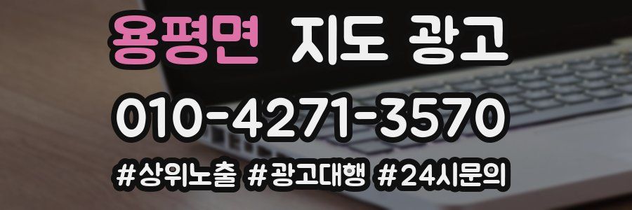 용평면 지도 광고