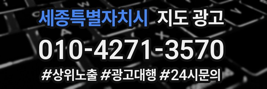 세종특별자치시 지도 광고