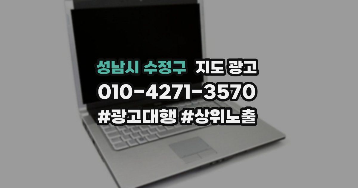 성남시 수정구 지도 광고