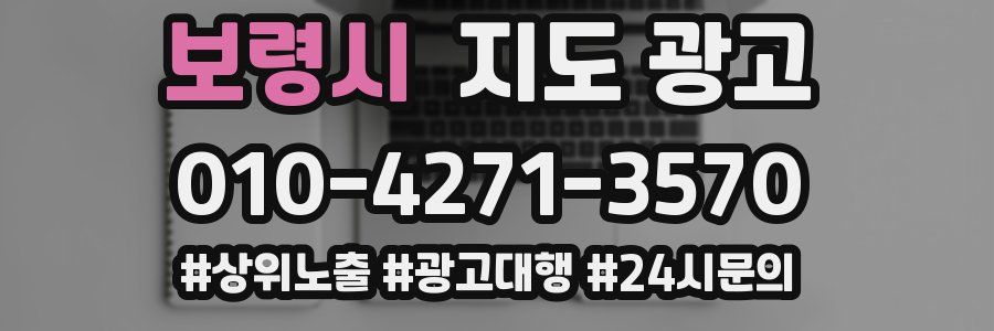 보령시 지도 광고