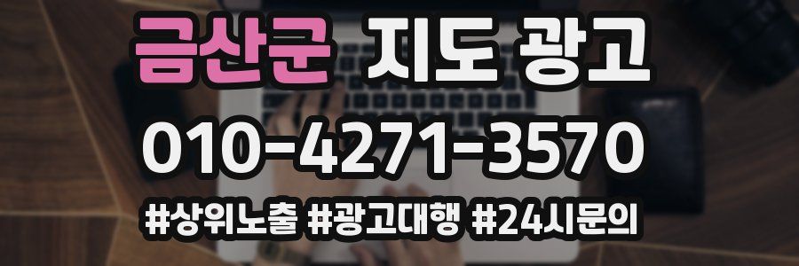 금산군 지도 광고