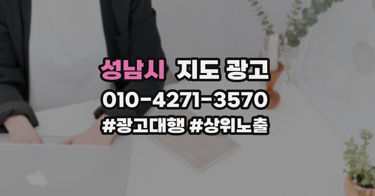 성남시 지도 광고