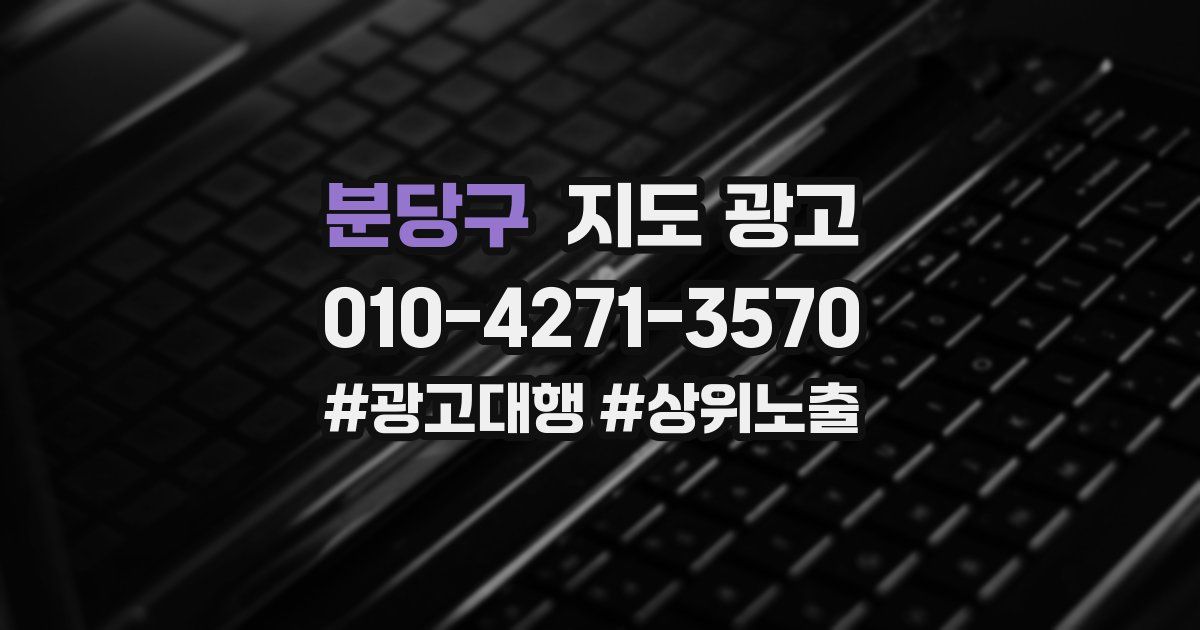 분당구 지도 광고