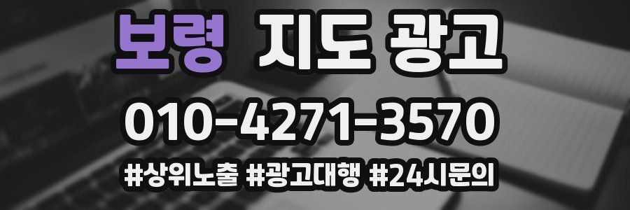 보령 지도 광고