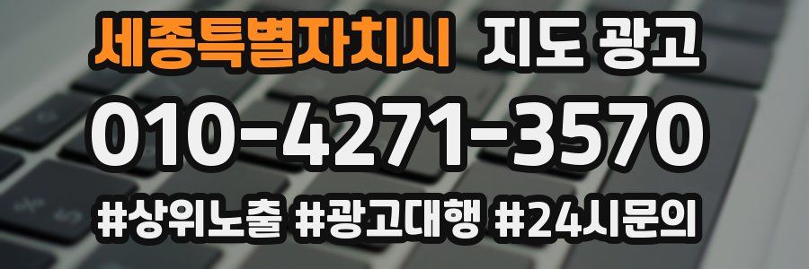 세종특별자치시 지도 광고