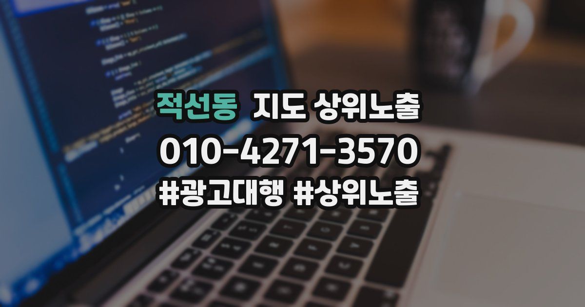적선동 지도 상위 노출