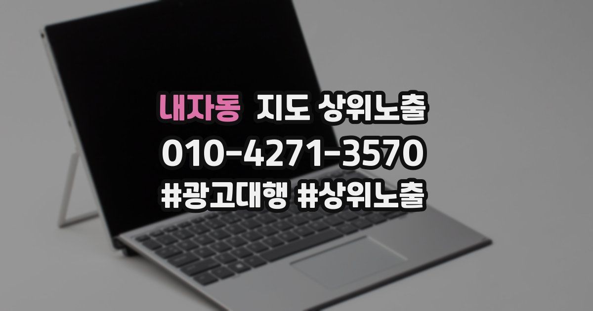 내자동 지도 상위 노출