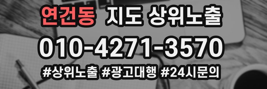 연건동 지도 상위 노출