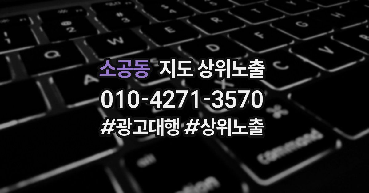 소공동 지도 상위 노출