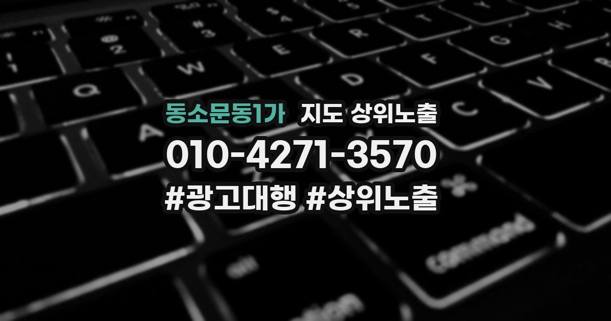 동소문동1가 지도 상위 노출