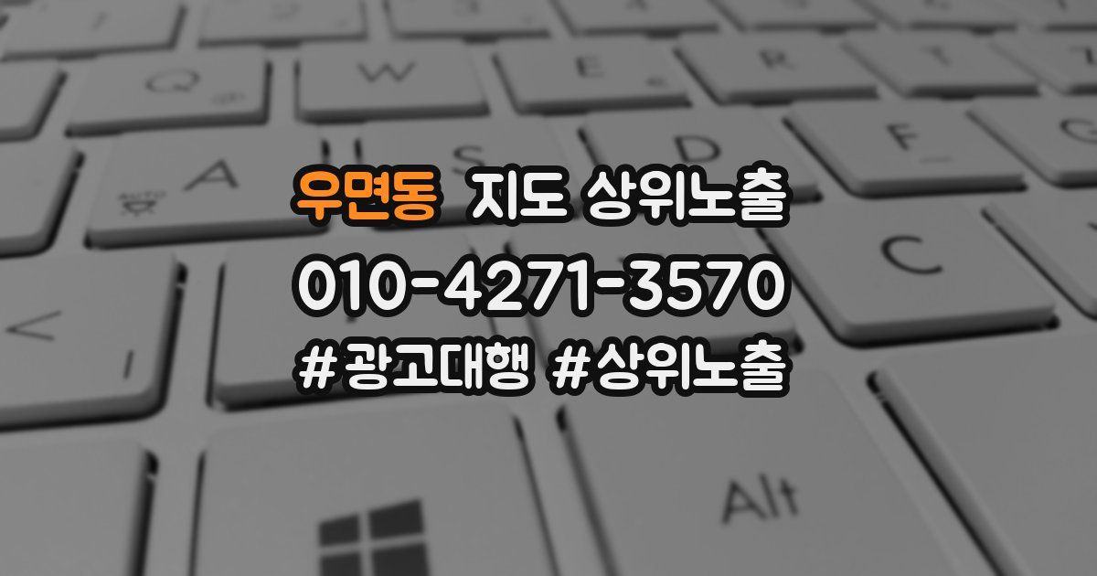 우면동 지도 상위 노출