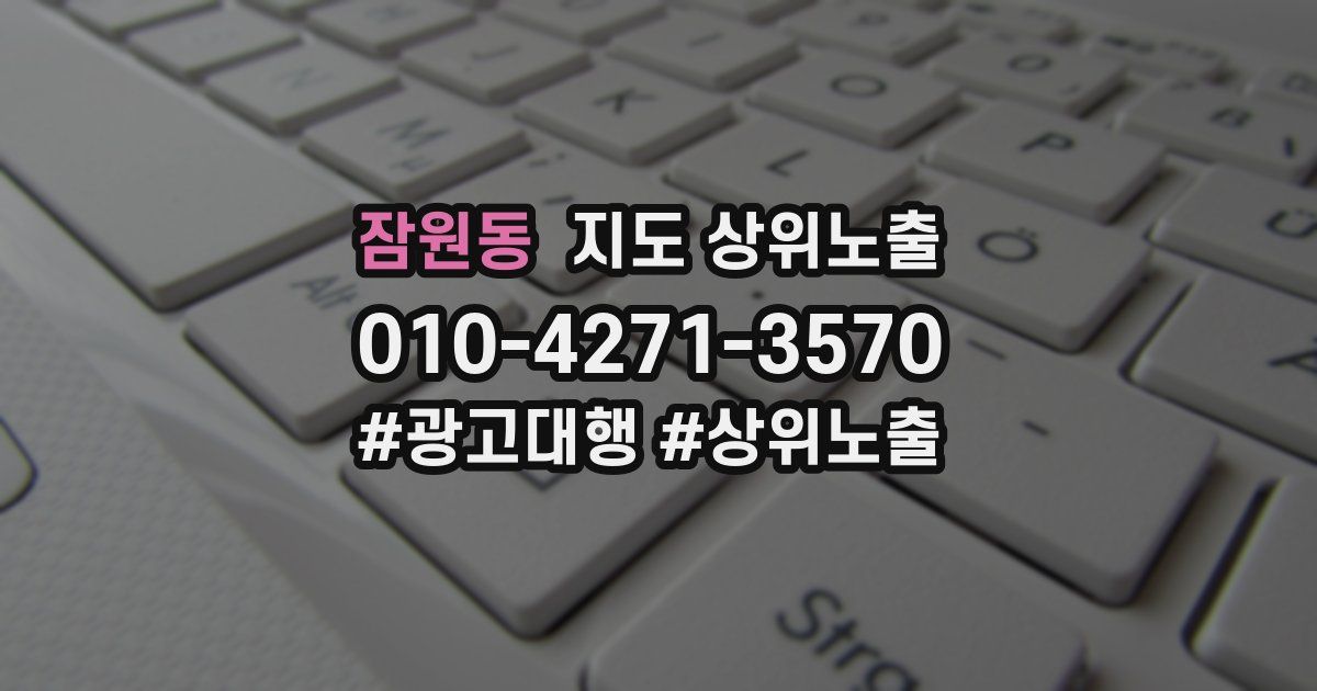 잠원동 지도 상위 노출