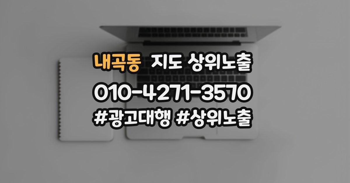 내곡동 지도 상위 노출