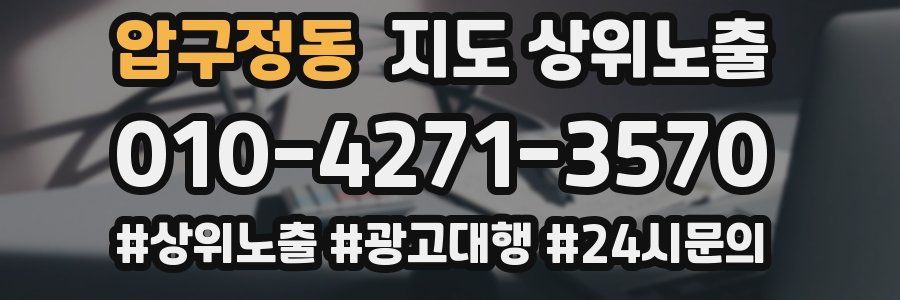 압구정동 지도 상위 노출