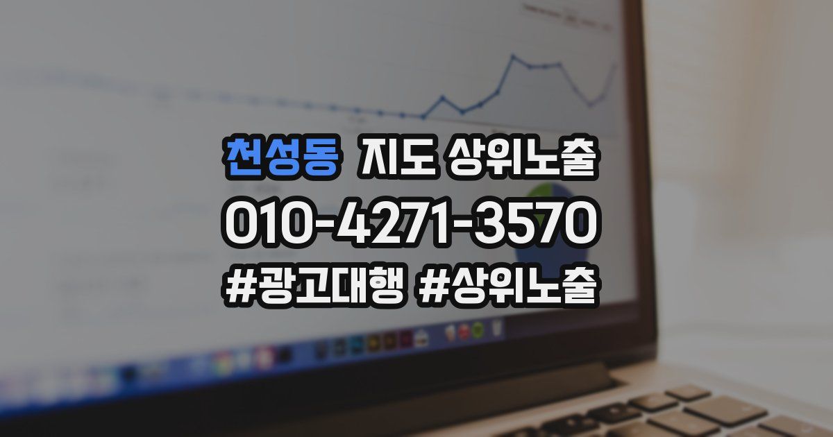 천성동 지도 상위 노출