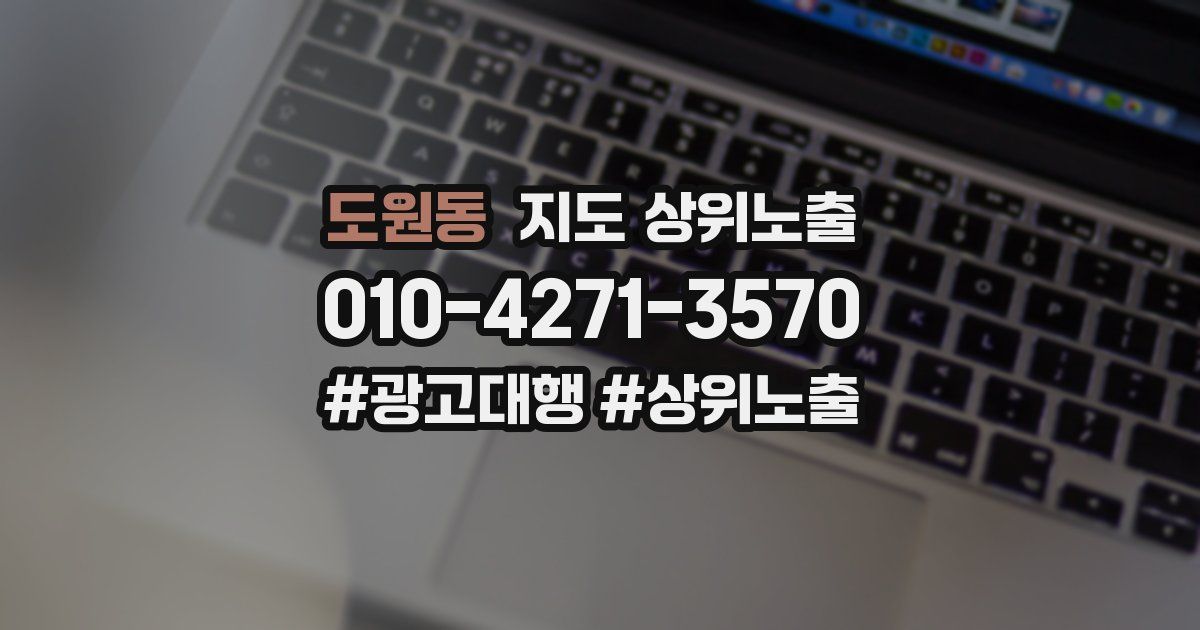도원동 지도 상위 노출