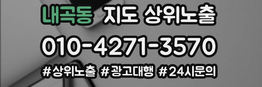 내곡동 지도 상위 노출