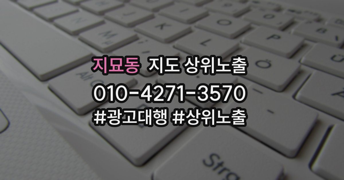 지묘동 지도 상위 노출