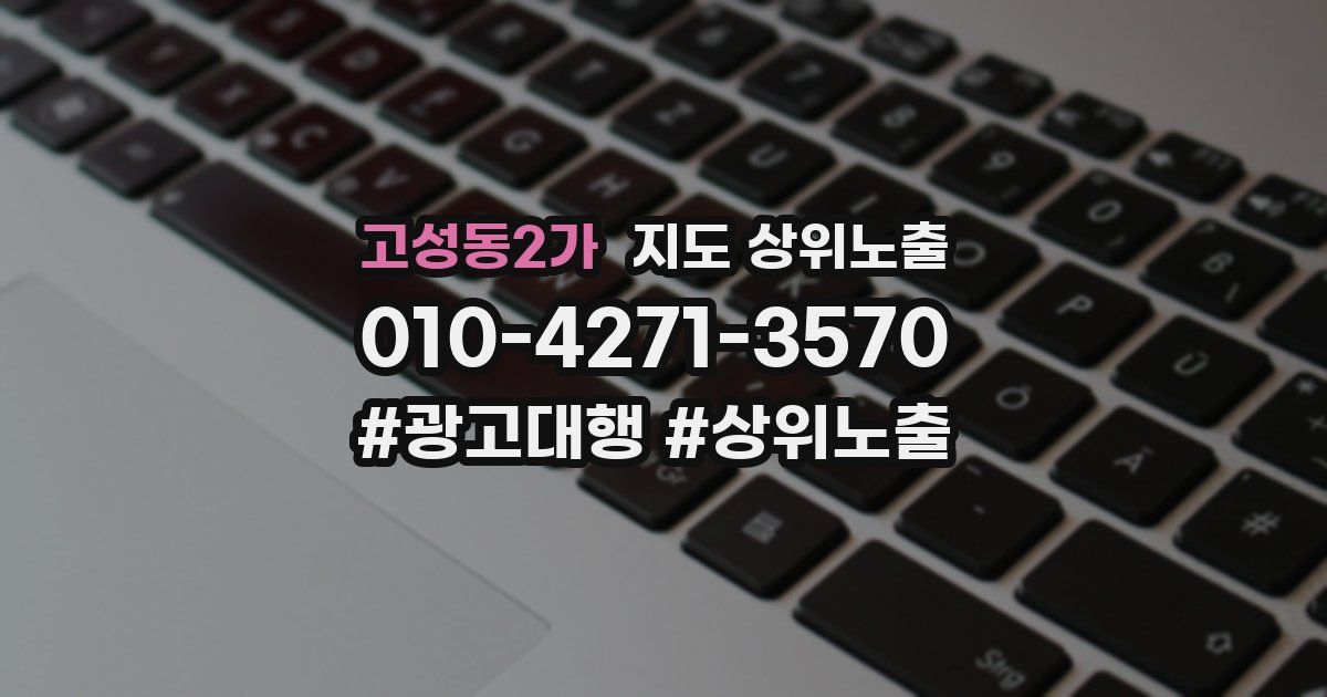 고성동2가 지도 상위 노출