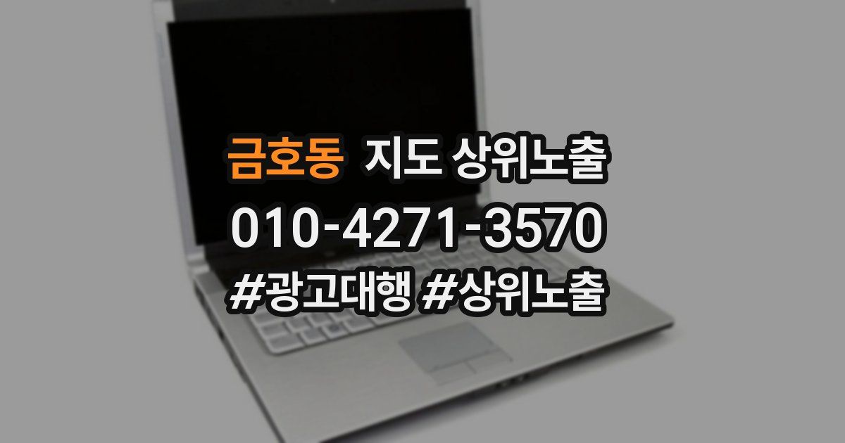 금호동 지도 상위 노출