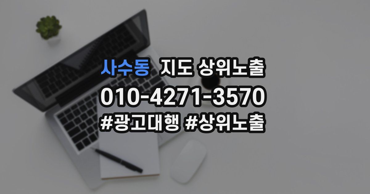 사수동 지도 상위 노출