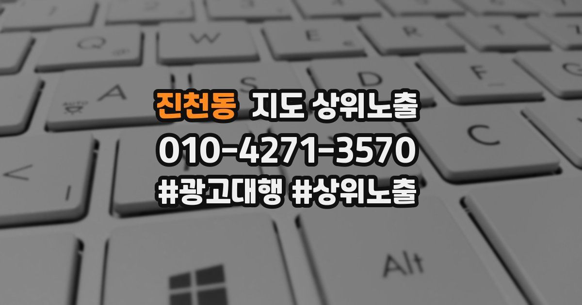 진천동 지도 상위 노출