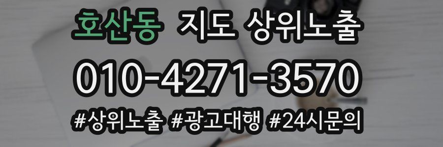 호산동 지도 상위 노출
