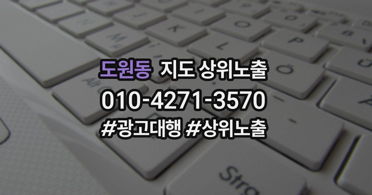 도원동 지도 상위 노출