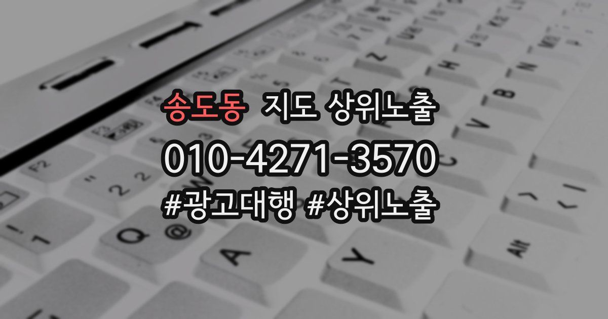 송도동 지도 상위 노출