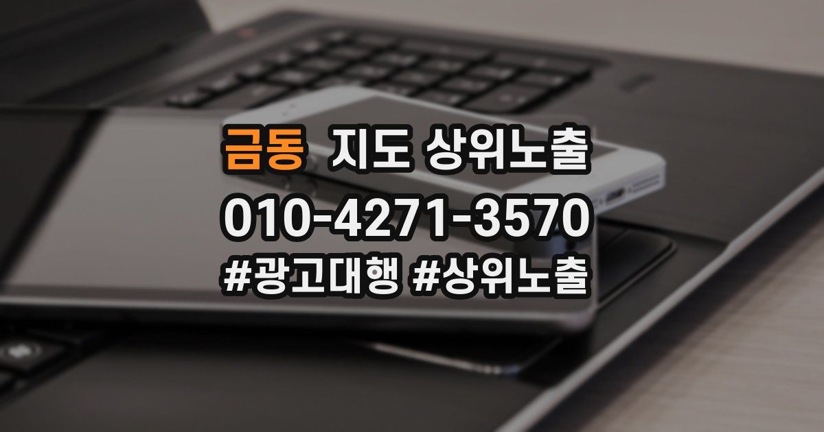 금동 지도 상위 노출