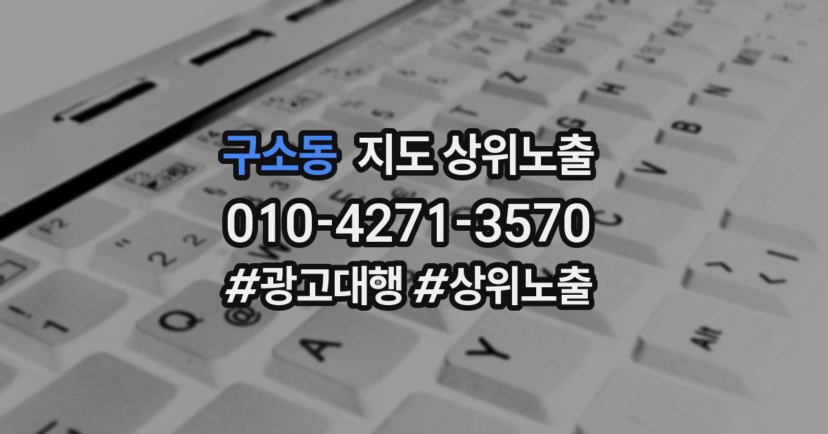 구소동 지도 상위 노출