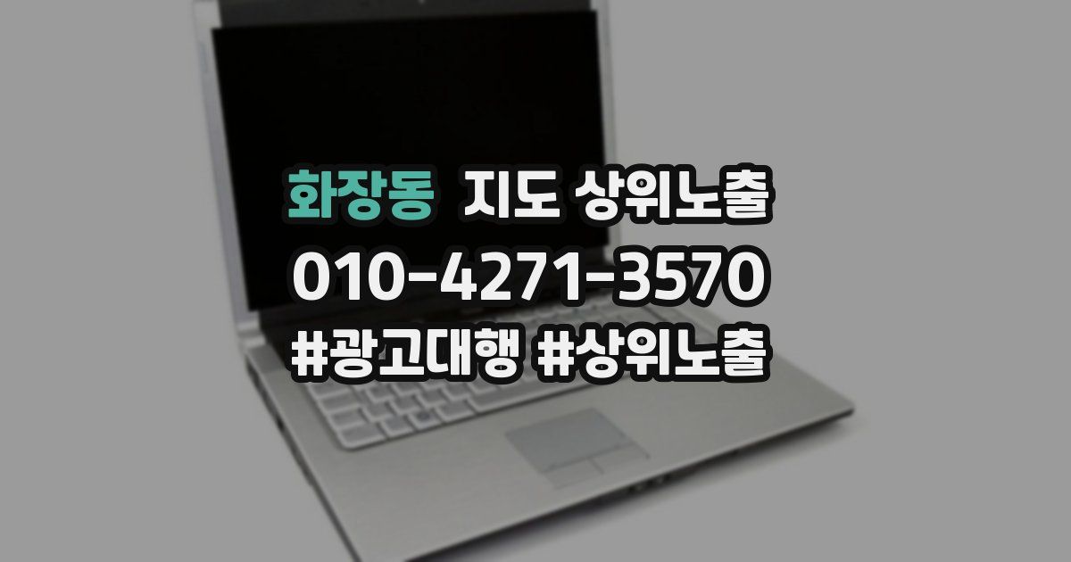 화장동 지도 상위 노출