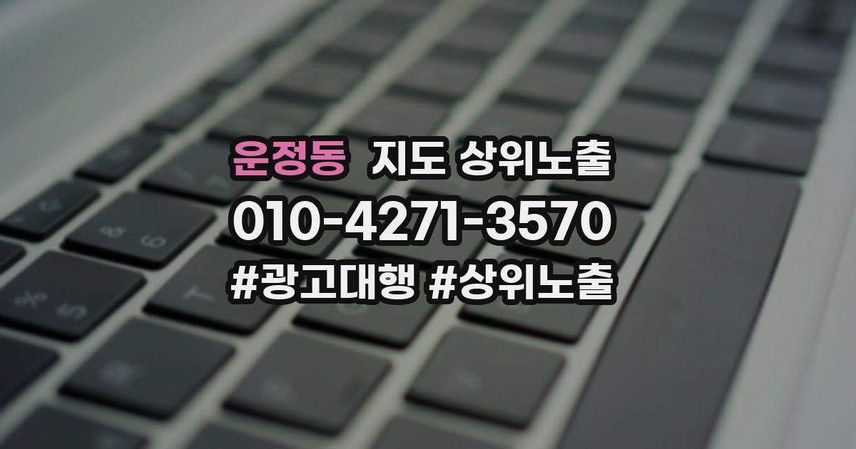 운정동 지도 상위 노출