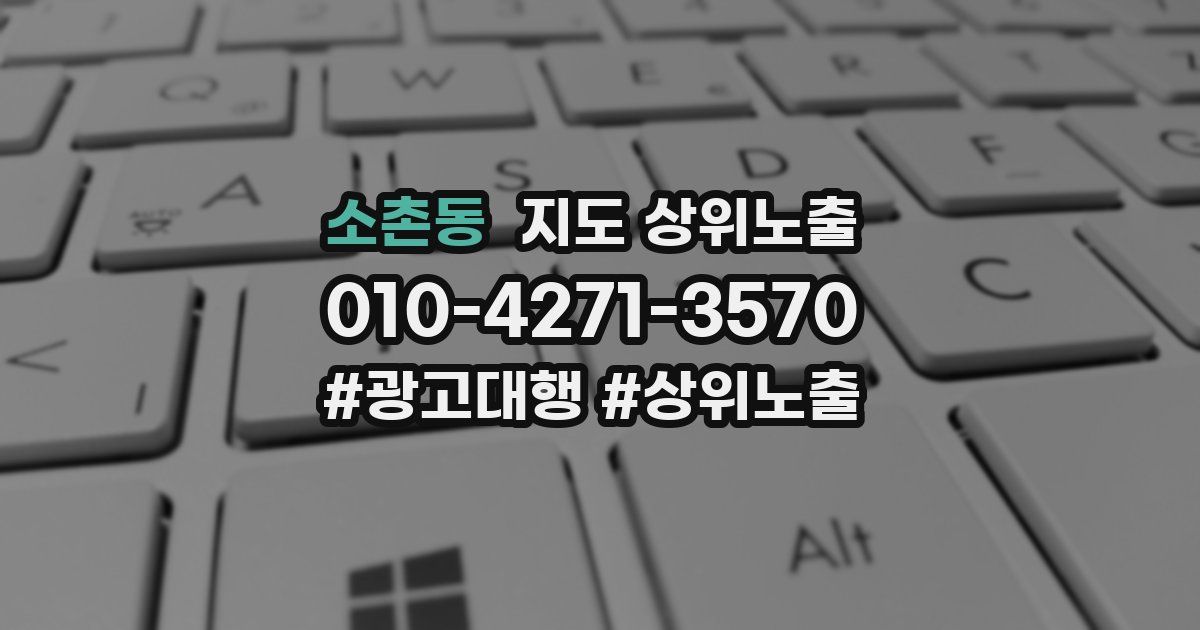 소촌동 지도 상위 노출