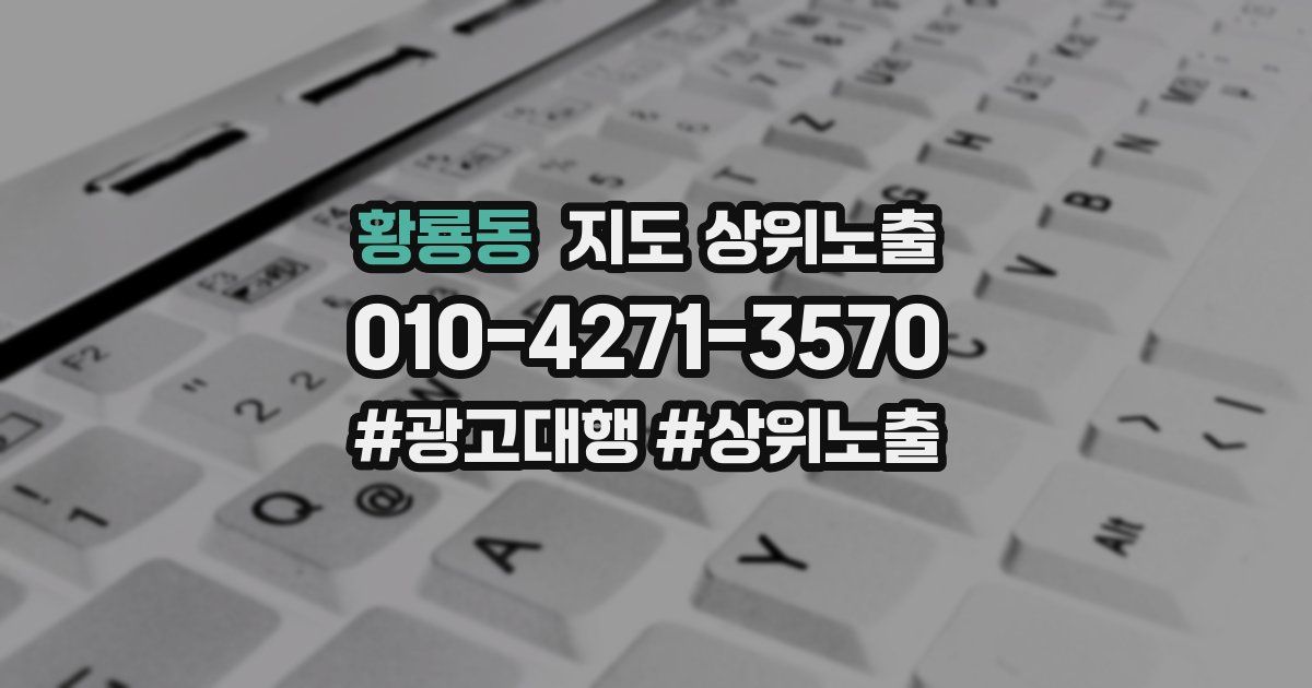 황룡동 지도 상위 노출
