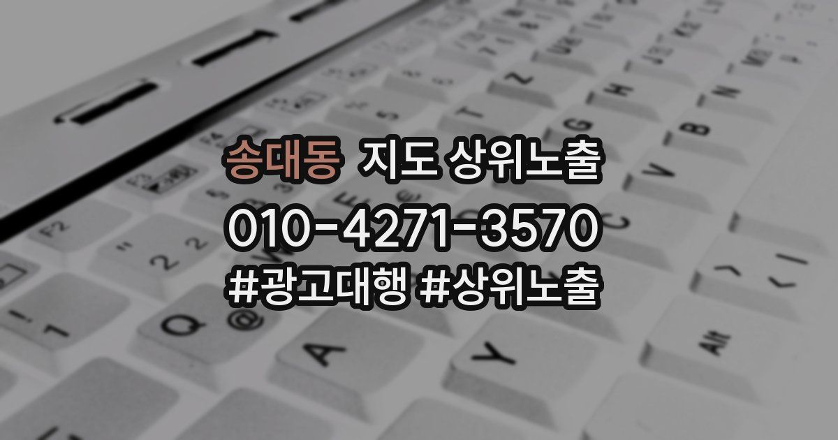 송대동 지도 상위 노출