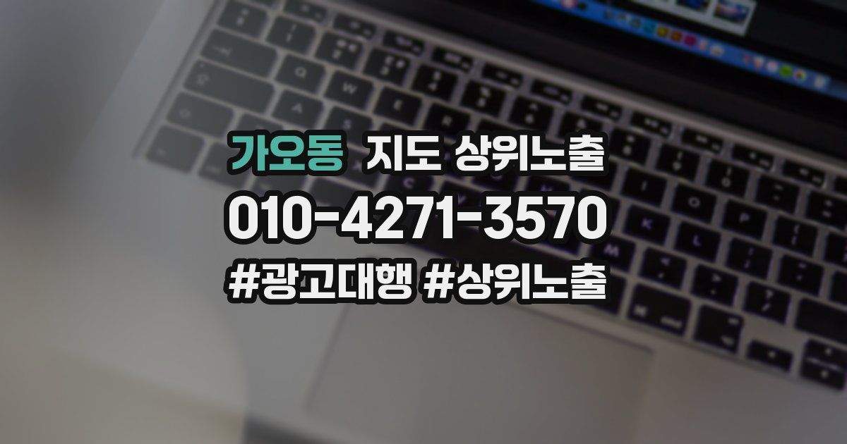 가오동 지도 상위 노출