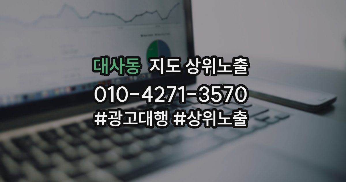 대사동 지도 상위 노출