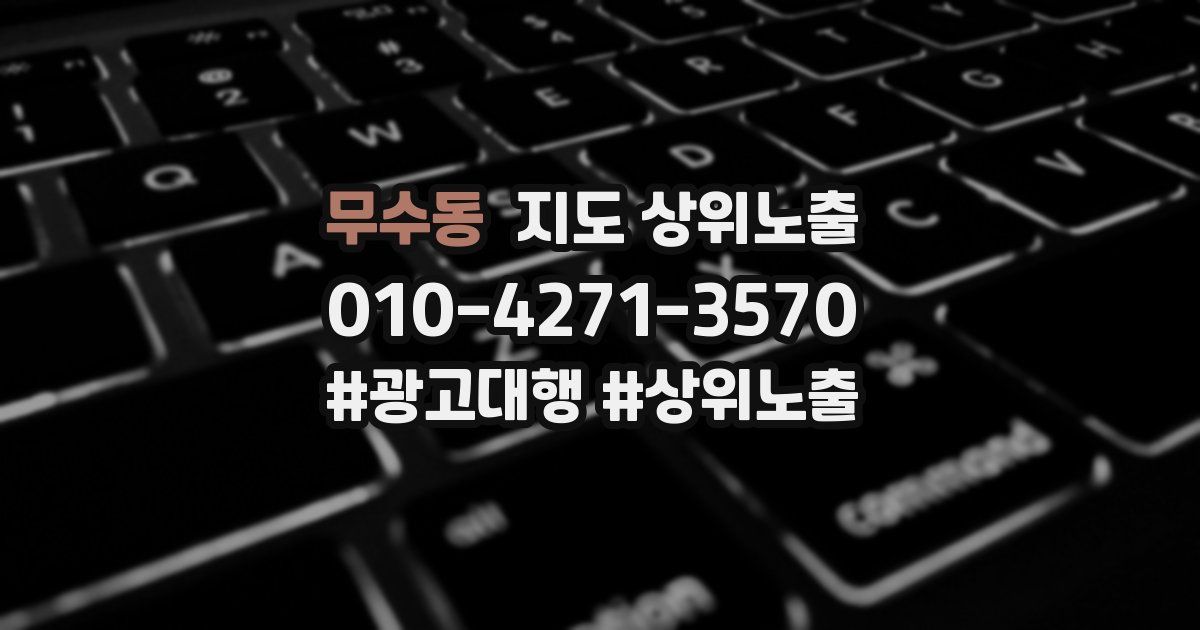 무수동 지도 상위 노출