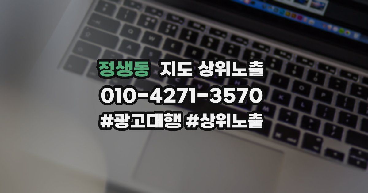 정생동 지도 상위 노출